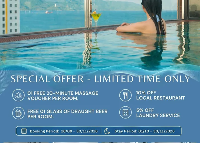 Sofiana My Khe Hotel & Spa - Rooftop Pool Bar- Free 01 Draught Beer And 20-Minute Spa Per Room
